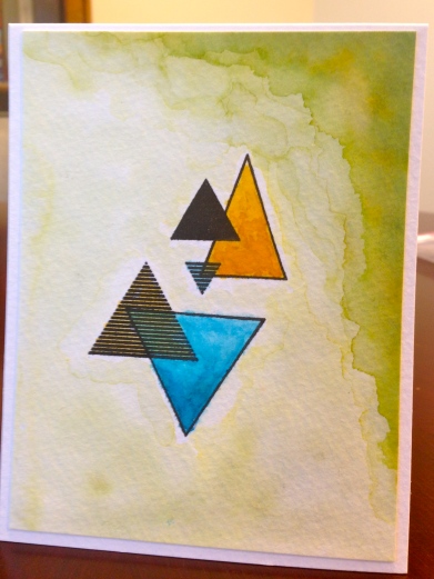 TRIANGLES WITH WATERCOLOR